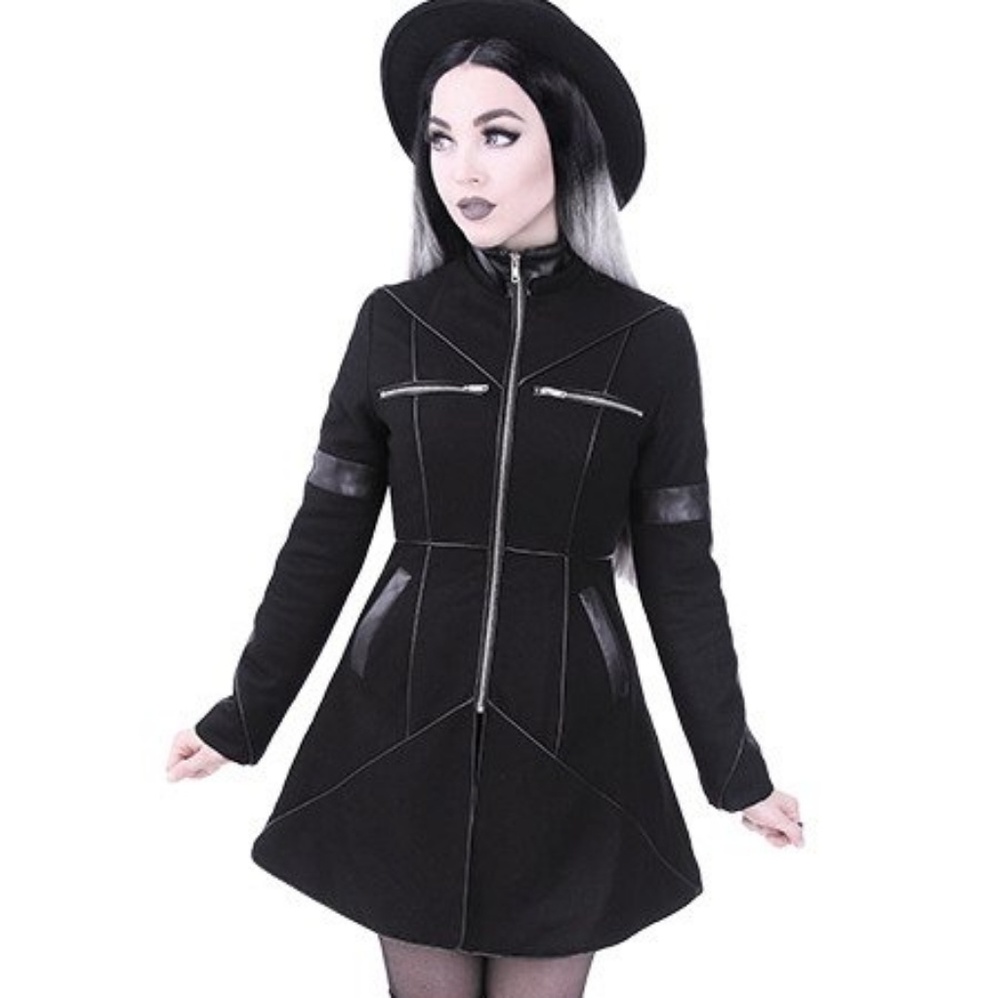ReStyle Black Geometric Winter Jacket